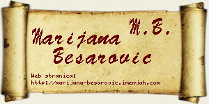 Marijana Besarović vizit kartica